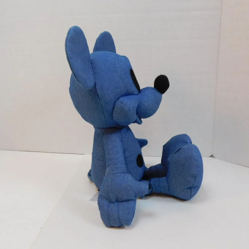 Disney x AE American Eagle Special Edition Mickey Mouse Plush Blue Denim 12" - Picture 2 of 8